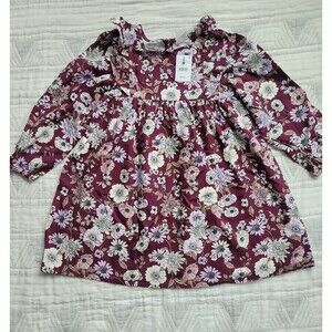 Cotton on kids perfect fall dress long sleeve Vintage Berry 8y NWt